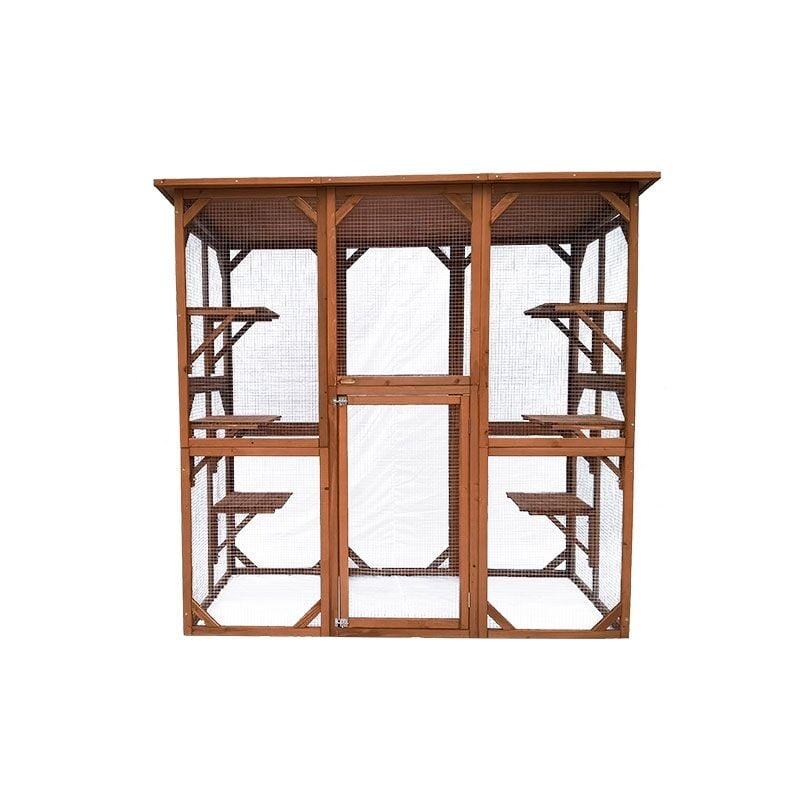 Parc à chats enclos en bois