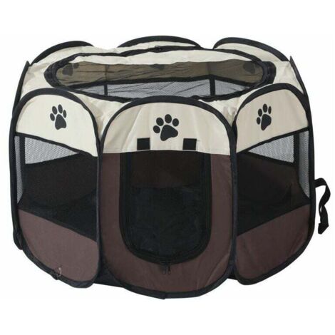 Parc Chien Parc à Chiot Enclos pour Chiens Chats Lapins Pliable Utilizzo all'interno e all'esterno (caffetteria)