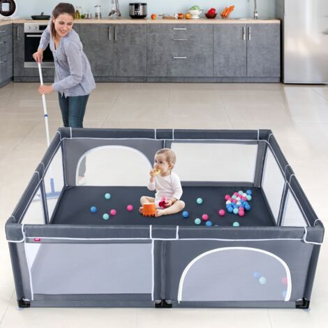 Parc de Jeu Géant Bébé 50 Balles Porte Zip Ventouses 206 x 1855 x 68 CM CW39747