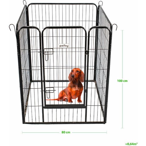 Parc enclos pour chiens grillage cage clôture intérieur et extérieur  Hauteur 80cm modèle Dog run « M 481 »