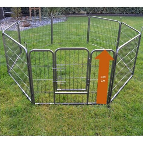 Parc enclos pour chiens grillage cage clôture intérieur et extérieur Hauteur 100cm modèle Dog run « L 482 »