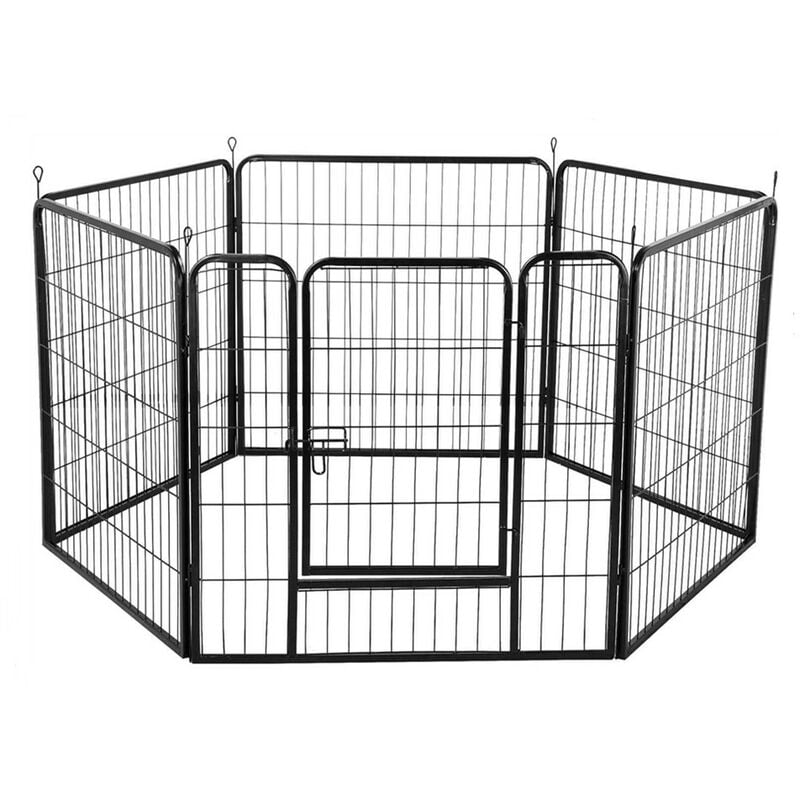 Oobest - Parc 6 Panneaux pour Lapin/Cochon d'Inde, Chien ou Chat Extérieur ou Intérieur 60 cm de Haut