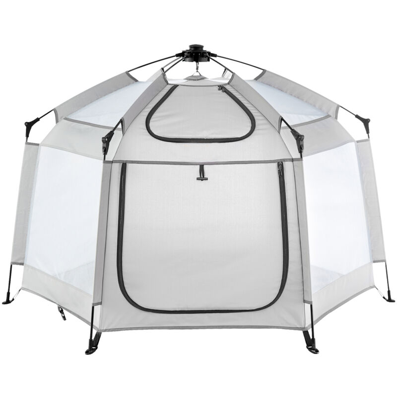 Parc pour bébé portable Mophorn 59,8' x 59,8' avec auvent, parc de jeu léger et pliable pour tout-petits pour une utilisation intérieure/extérieure,