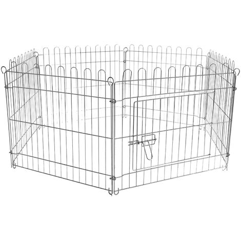 Parc pour chiens Enclos pour chiots 6 pièces 60x60 cm par élément Cage pour animaux domestiques