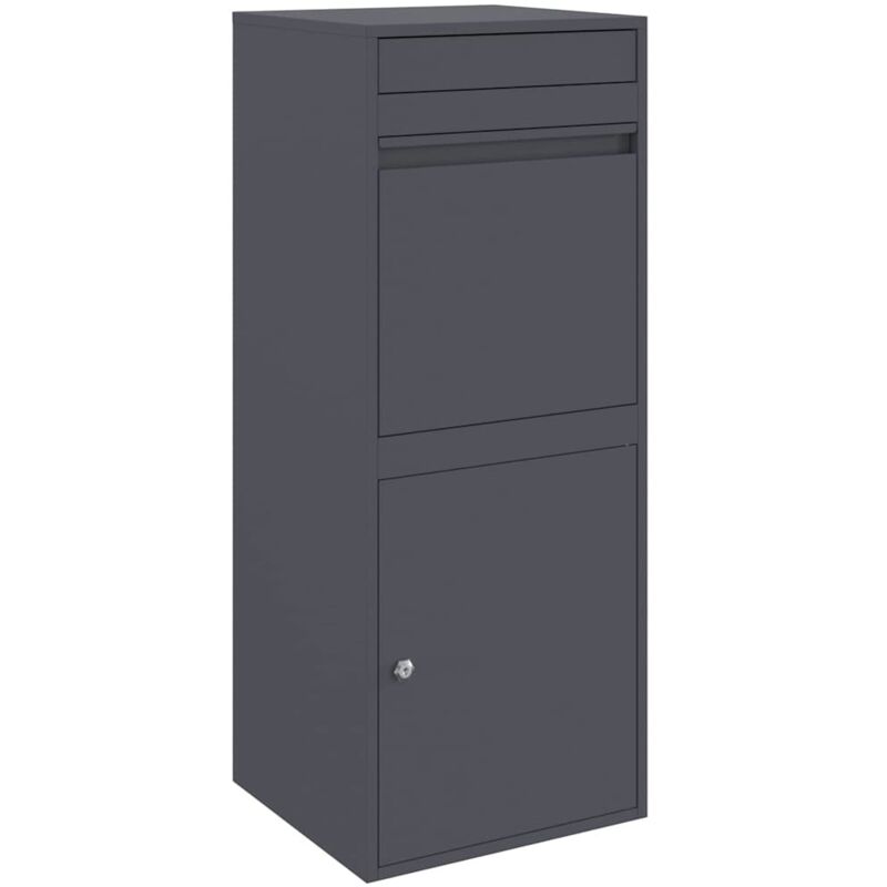 Parcel Drop Box Anthracite 41 X 38 X 103 Cm Steel Vidaxl