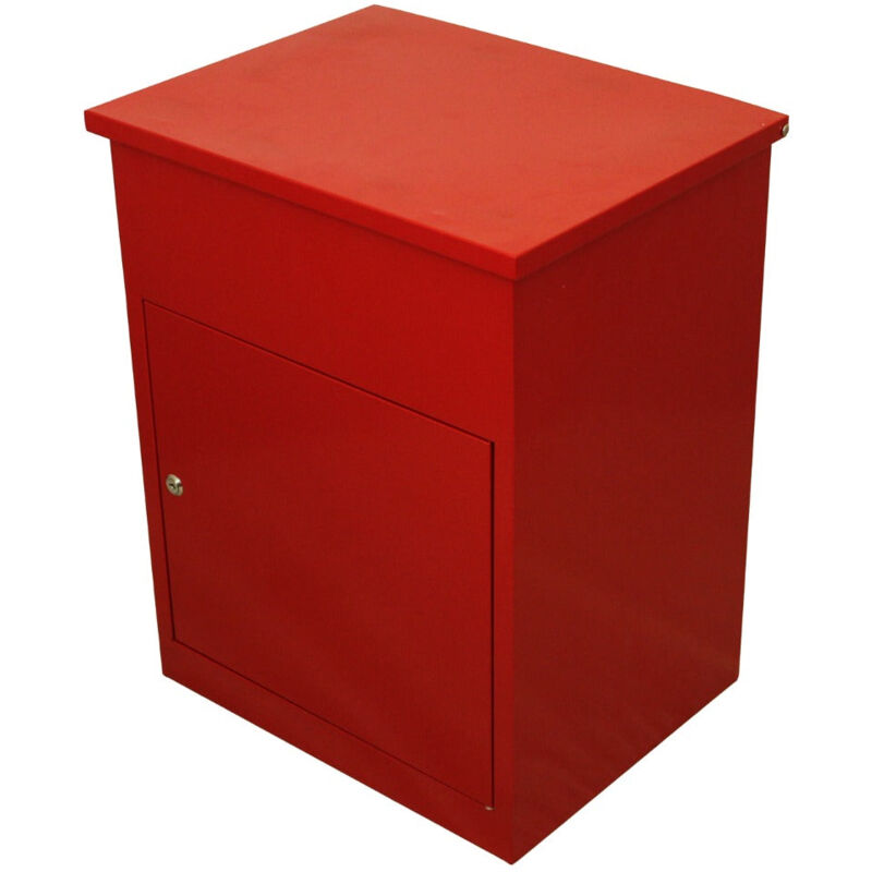 Parcel Post Box Lockable Wall Mounted Secure Large Outdoor Letter Smart Mail Drop Box Weatherproof Galvanised Steel | 6 Keys | 580 x 460 x 360mm