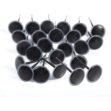 Parche de tapón de neumático, reparación de pinchazos de neumáticos sin cámara con cable, parche de tapón de piñón de 6 mm, parche de 24 piezas