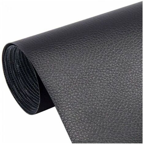 Parches de cuero autoadhesivos de 20 x 30 cm, 5 unidades, cuero artificial duradero, resistente a la abrasión, autoadhesivos, aptos para asientos de coche y sofás (negro)