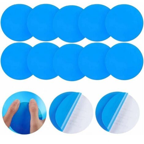 Parches de reparación de piscinas (20 piezas), kit de reparación de piscinas, parches de reparación de plástico autoadhesivos, parches para piscinas inflables y barcos, azul