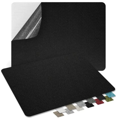 Parches de reparación para sofás - 2 piezas de 20 x 28 cm, tela adhesiva negra resistente para sofás, asientos de coche y muebles.