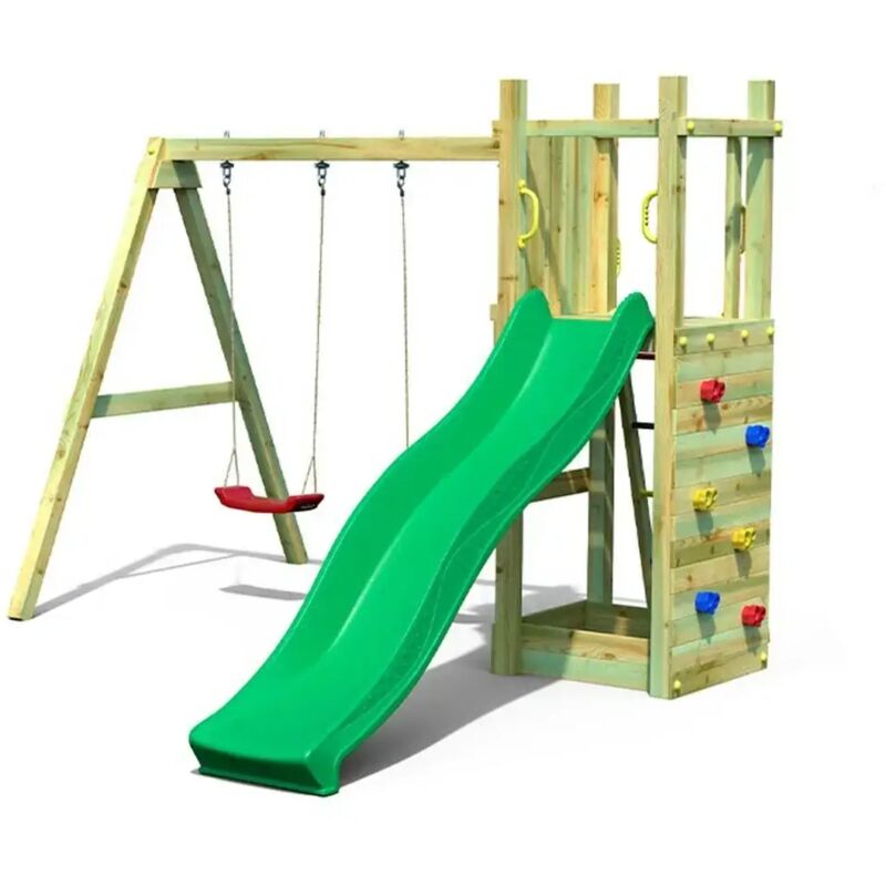 Playtown Parco Giochi Torretta Per Bimbi Da Giardino In Legno Scivo...