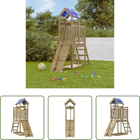 Parco giochi in legno -  Set da Gioco da Esterno in Legno di Pino Impregnato