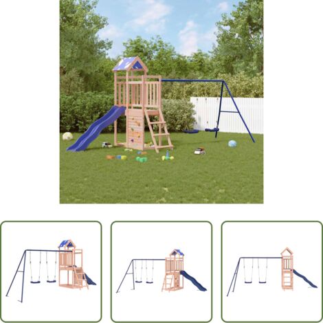 Parco giochi in legno -  Set da Gioco da Esterno in Legno Massello di Douglas