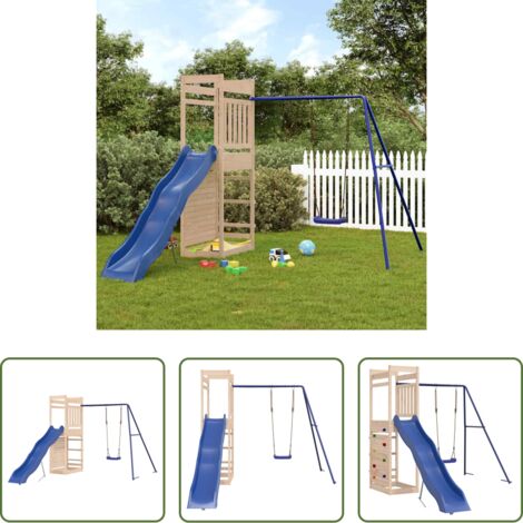 Parco giochi in legno -  Set da Gioco da Esterno in Legno Massello di Pino