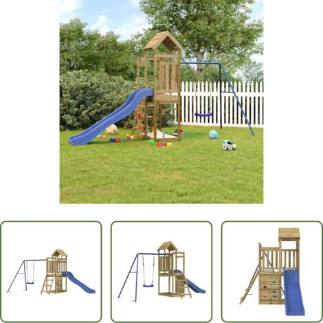 Parco giochi - Set da Gioco da Esterno in Legno di Pino Impregnato
