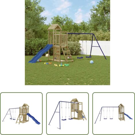 Parco giochi -  Set da Gioco da Esterno in Legno di Pino Impregnato