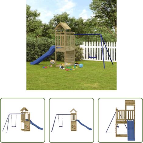 Parco giochi -  Set da Gioco da Esterno in Legno di Pino Impregnato