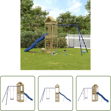 Parco giochi -  Set da Gioco da Esterno in Legno di Pino Impregnato