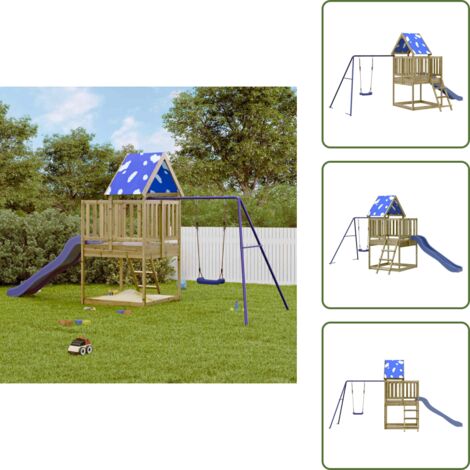 Parco giochi - vidaXL Set da Gioco da Esterno in Legno di Pino Impregnato - Attrezzature per bambini