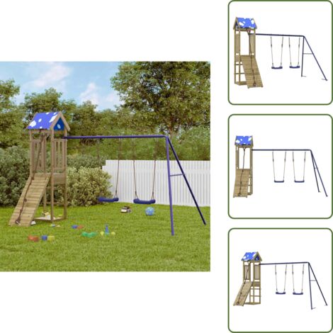 Parco giochi - vidaXL Set da Gioco da Esterno in Legno di Pino Impregnato - Casetta da giardino