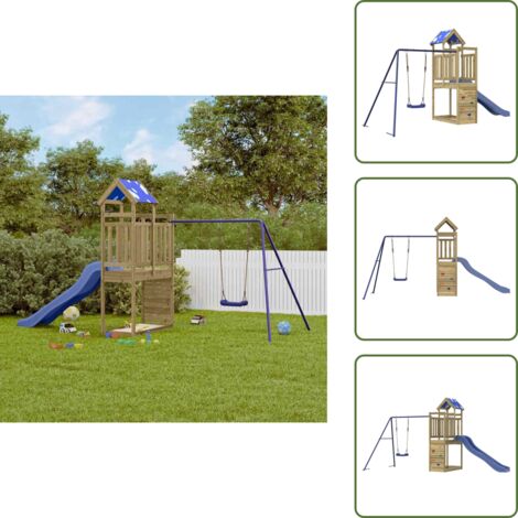 Parco giochi - vidaXL Set da Gioco da Esterno in Legno di Pino Impregnato - Scivolo