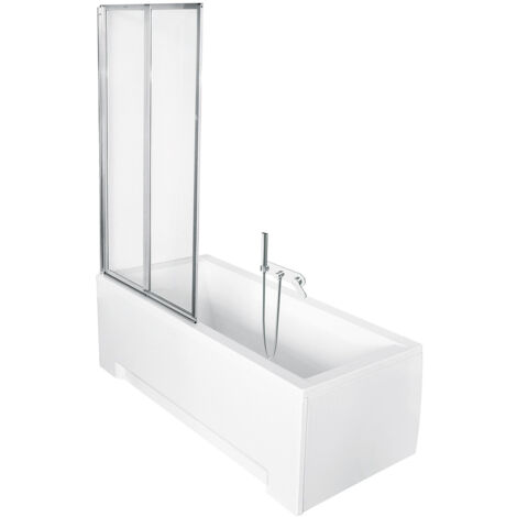 Pare baignoire CATRIX II - 2 volets 80,5x140 cm - Noir