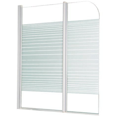 Pare-baignoire DAKLA - Paroi 120x140x0,4cm - Verre trempé - Finition blanc
