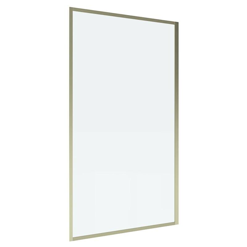 Vente-unique - Pare baignoire doré style industriel - 80 x 140 cm - Verre trempé - bradenton