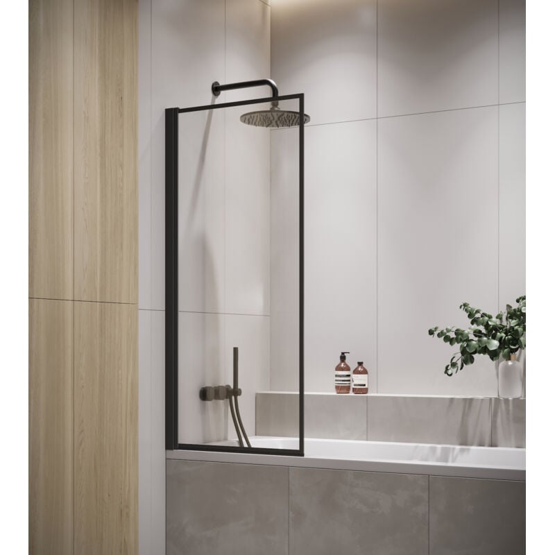 Paroi baignoire Medal 60 x 140 cm Badplaats - noir - verre trans