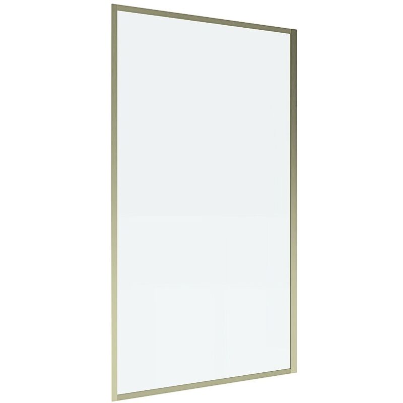 Goldene Badewannenabtrennung im Art-Deco-Stil – 80 x 140 cm – Sicherheitsglas – BRADENTON