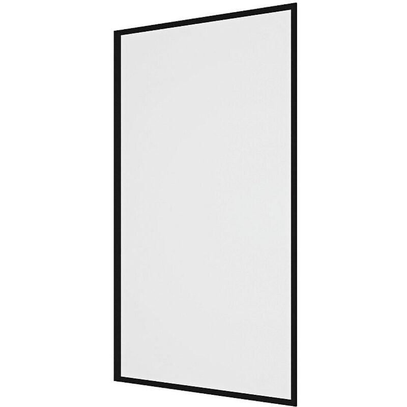 Vente-unique - Pare baignoire noir mat style industriel - 80 x 140 cm - Verre trempé - bradenton