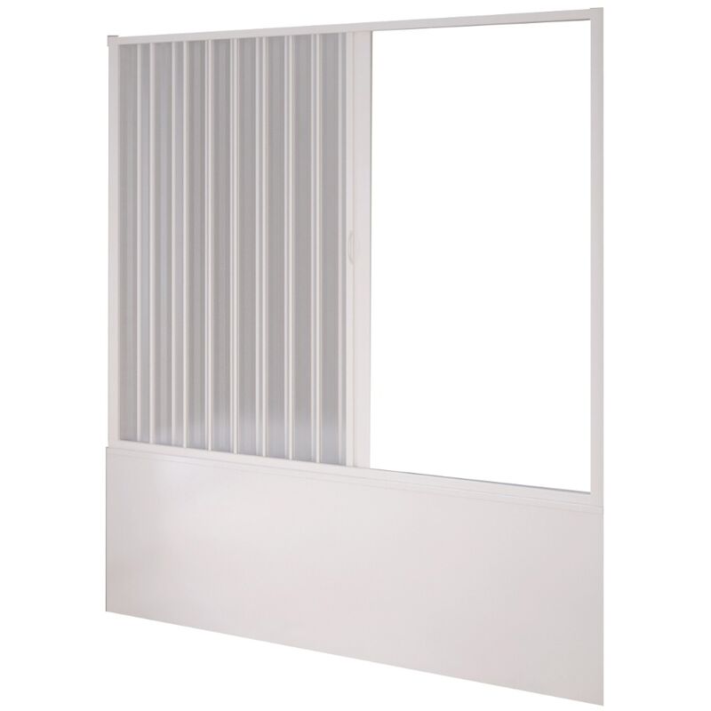 Pare baignoire pvc accordéon latérale blanc 170-140 h 150 mod. Nova kit vasca