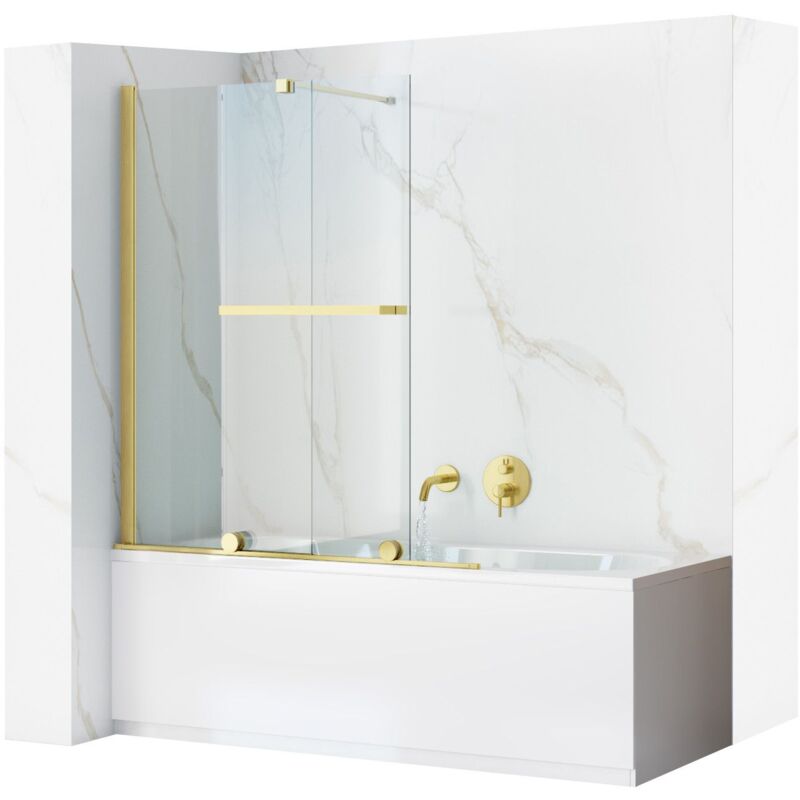 REA - pare-baignoire fabian gold brush 100