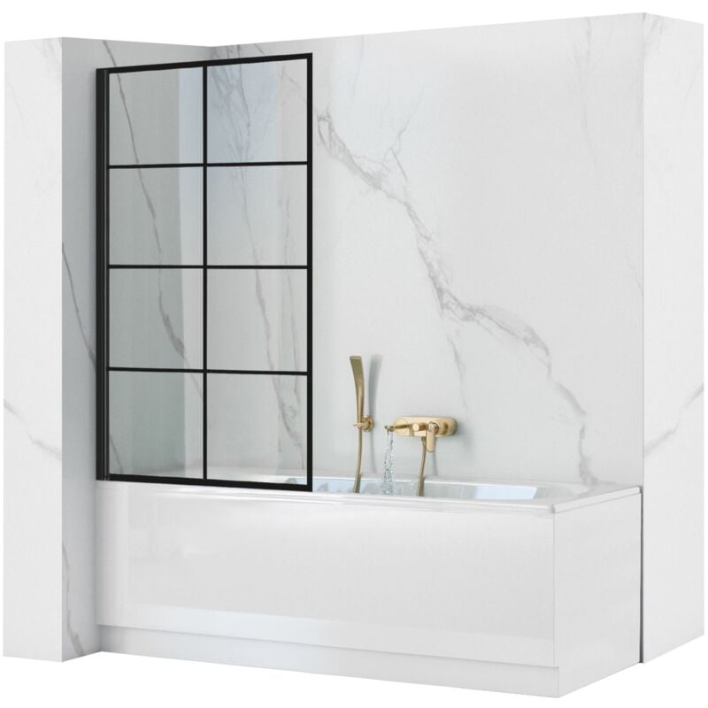 REA - pare-baignoire paroi LAGOS-1 fix 70 black