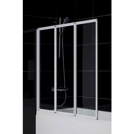 Pare baignoire ROGNO 130x140 cm - Noir