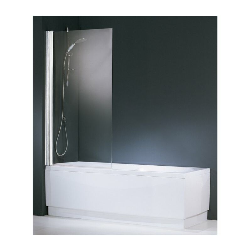 Novellini - Pare-baignoire verre transparent - 1 ventail - 150 x 80 cm - Aurora
