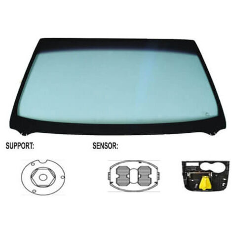 Pare-brise avant teinté vert acoustique chauffant pour capteur et caméra Mercedes Classe M (W166) 2011-2015