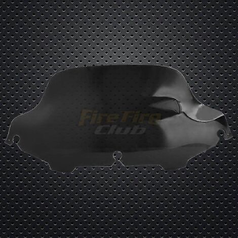 Pare-brise chromé/noir/transparent 6'8" pour moto Harley Electra Street Glide FLHX Touring 1996-2013 - Style 7 8 pouces