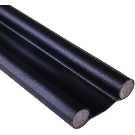 Pare-brise de bas de porte, insonorisé, coupe-vent, anti-poussière, anti-lumière, anti-insectes, 93 cm (noir)