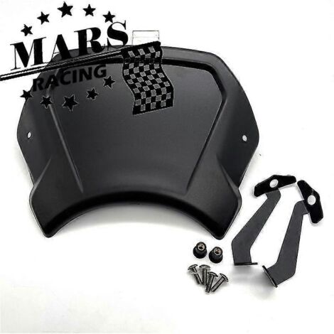 Pare-brise de moto style café racer, déflecteur de pare-brise, visière pour Honda CB650R Neosports Cafe CB650R 2019 2020 2021 - Noir (1 pièce)