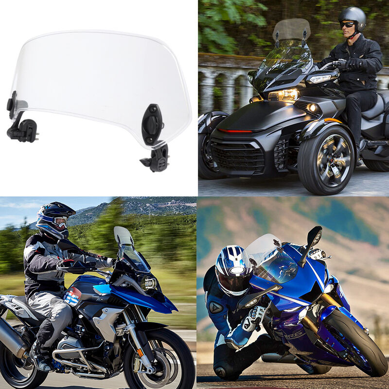 Pare-brise de moto (Transparent m), déflecteurs de pare-brise modifiés universels pour moto, déflecteur d'air de becquet de pare-brise