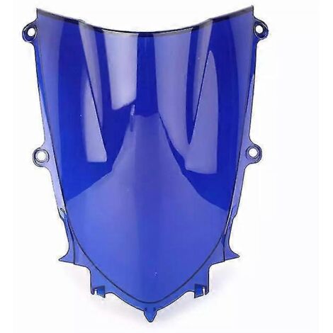 Pare-brise double bulle bleu pour moto Yamaha YZF600 R6 R7 (2017-2022)