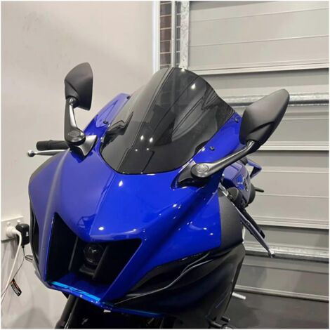 Pare-brise double bulle noir pour moto Yamaha YZF600 R6 R7 (2017-2022)