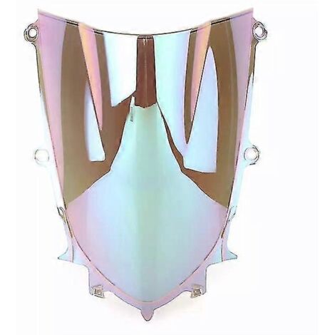 Pare-brise double bulle transparent irisé pour moto Yamaha YZF600 R6 R7 (2017-2022)