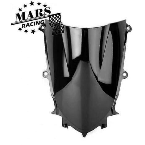 Pare-brise moto compatible avec Yamaha YZF R6, YZFR6 et YZF-R6 (2017-2020) - Plastique ABS noir