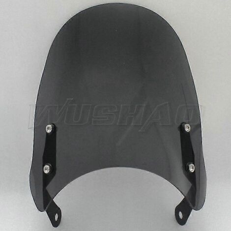 Pare-brise moto pour Husqvarna Svartpilen Vitpilen 701 401 250 (2018-2020) - Support de pare-brise et fixation de phare - Gris (type A)