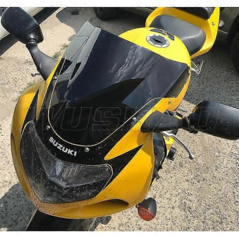 Pare-brise moto pour Suzuki GSX-R 750, 600 et 1000 (modèles 2000, 2001, 2002 et 2003) - Noir