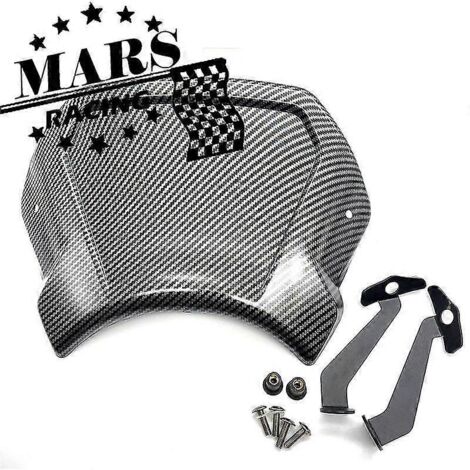 Pare-brise moto style café racer, déflecteur de pare-brise, visière pour Honda CB650R Neosports Cafe CB650R 2019-2021 - Motif fibre de carbone