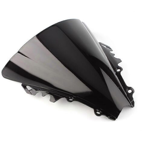 Pare-brise moto Yamaha YZF R6 600 2006-2007, double bulle, en plastique ABS noir