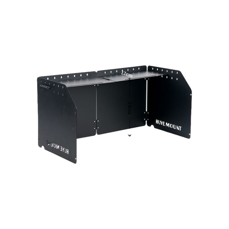 Pare-brise pliable pour cuisinière à gaz pour camping, randonnée, pique-nique, cuisine (noir)